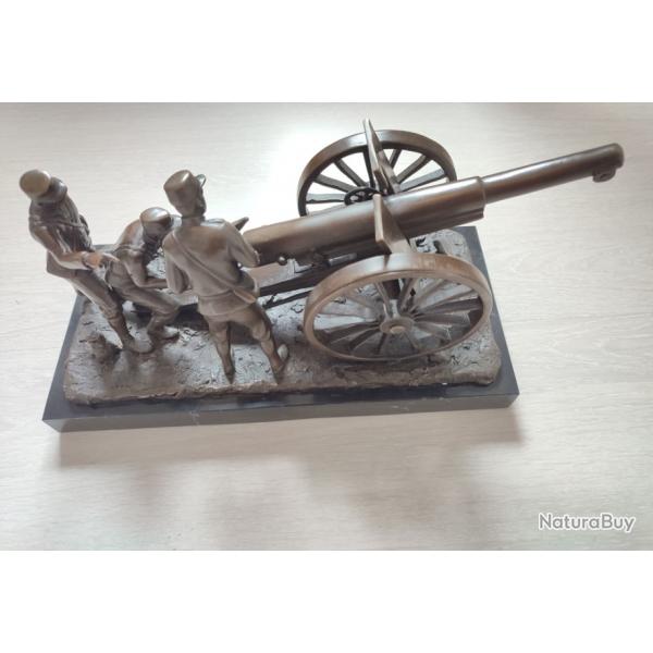 Bronze  les soldats au Canon, 1914-1916  de Georges Omerth