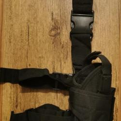 Holster de cuisse noir  cordura universelle