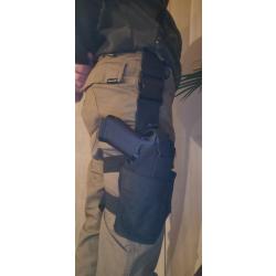 Holster de cuisse noir  cordura universelle