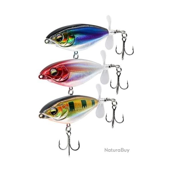 Leurre Style Whopper Plopper Bar Flottant Queue Helice Eau Douce Salee 87cm 11gr