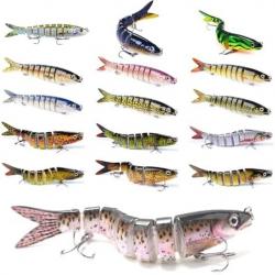 Leurre Peche Carnassier Poisson Nageur Swimbait Bioniques Brochet 13.5cm 19gr Couleurs Aleatoires