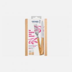 Opinel Coffret La table au soleil, 4 couteaux et 4 fourchettes