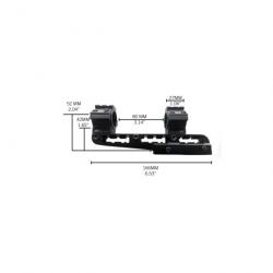 Montage universel konus cantilever pour rail weaver/picatinny diam 25.4 et 30mm