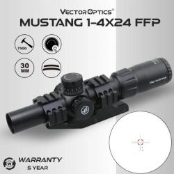 Vector Optics Mustang 1-4x24 FFP SCFF-36 - Réticule gravé Éclairage Rouge Monture Picatinny