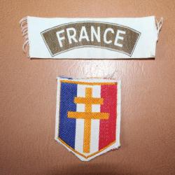 Banane FRANCE insigne libération croix de Lorraine WW2