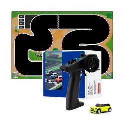 Pack Mini Voiture RC Rally Jaune et piste n°2