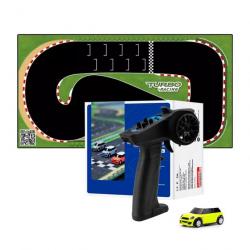 Pack Mini Voiture RC Rally Jaune et piste 50 x 95