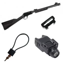 Carabine 22lr à pompe ROSSI GALLERY + Lampe LED Tactique + Verrou de pontet offert