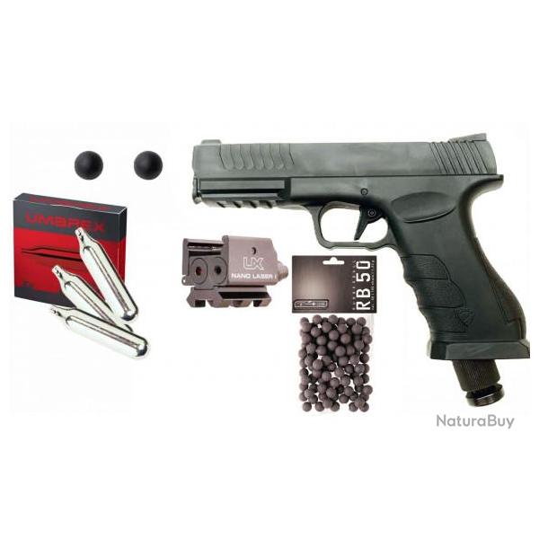 Pack Dfense Pistolet Balle Caoutchouc GunSmith GS50