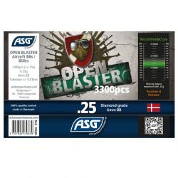 Bille Open blaster biodégradable 0.25g en pot de 3300 billes | ASG (0000 3793) - Airsoft