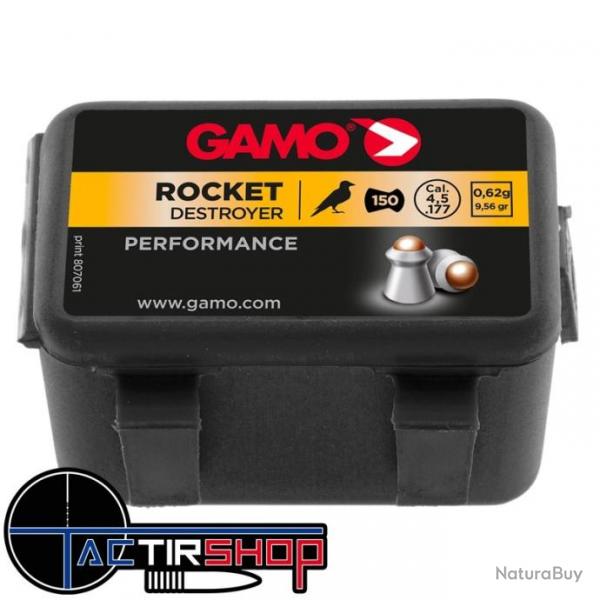 Boite 150 plombs Gamo Rocket Destroyer 4,5 mm