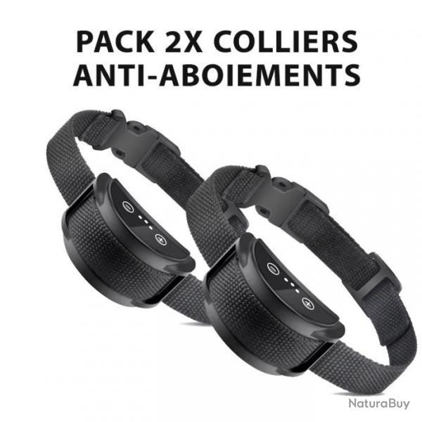 PACKx2 Colliers beepeur et lectrique pour chien antiaboiement