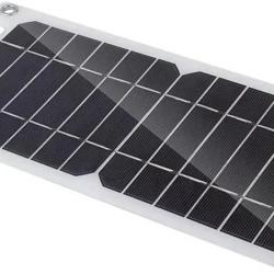 Panneau Solaire avec USB Étanche en Plein Air Randonnée et Camping Batterie Portable Chargeur