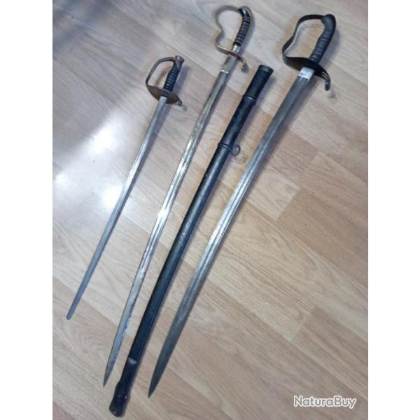 Lot de sabres.