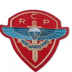 Patch brodé du 3° RCP  Hauteur 105 mm Largeur 100 mm