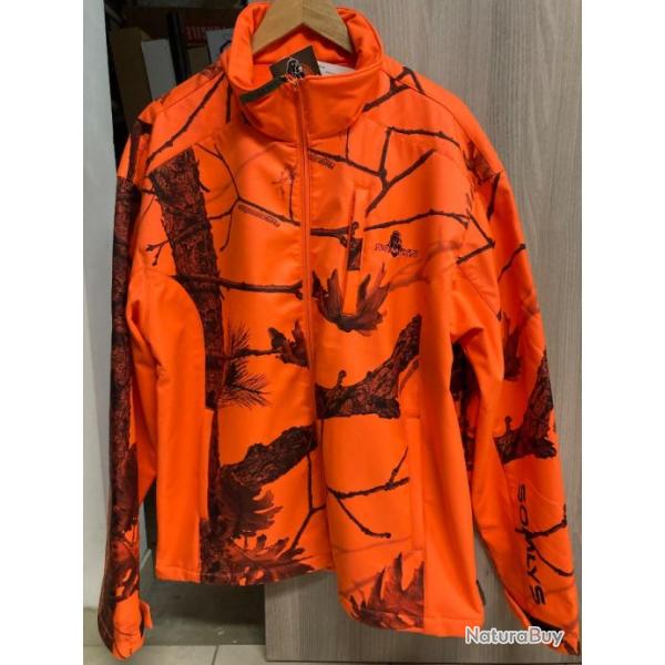 Vends veste SOMLYS camo orange T.2XL