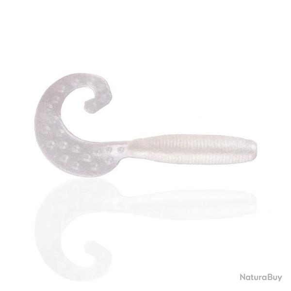 Leurre Souple Reins Fat G Tail Grub Mini 5cm 014 - Pearl White