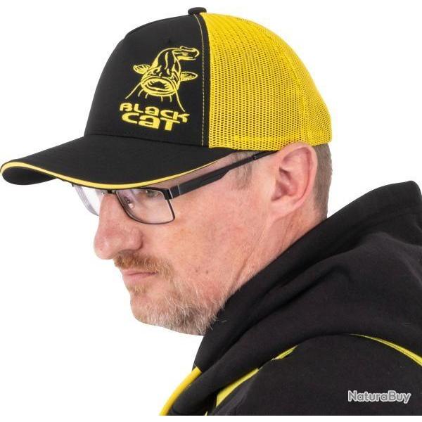 Casquette Black Cat Trucker Cap Noire et Jaune