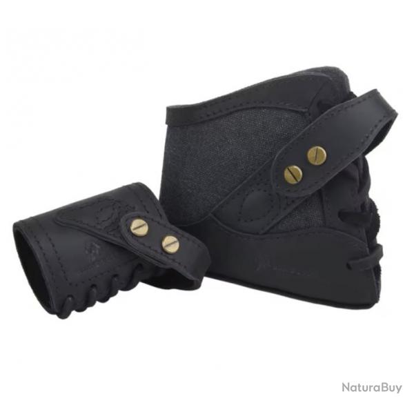 Support de crosse cuir et toile cire- Modle Noir - Livraison GRATUITE