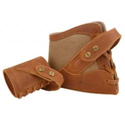 Support de crosse cuir et toile cirée- Modèle Marron clair - Livraison GRATUITE