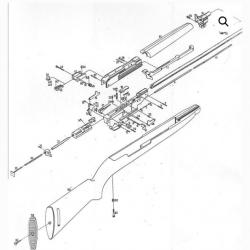 Pièces détachées ERMA EM1 / typer USM1 / percuteur et axe / Tige guide de percuteur