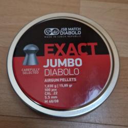 Boite de 500 plombs Jsb Exact jumbo  5,5mm