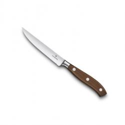 BEL2241 COUTEAU A STEAK VICTORINOX GRAND MAITRE LAME DENTEE 12CM MANCHE BOIS D'ERABLE MODIFIE NEUF