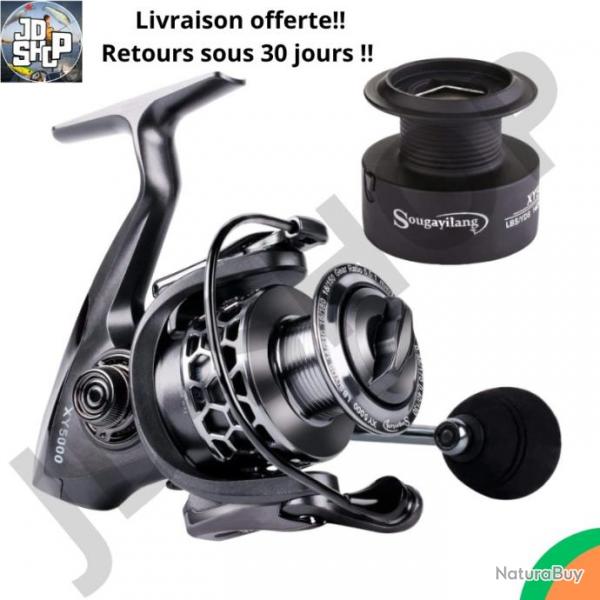 Moulinet Sougayilang Spinning Taille 2000 - Lger et Puissant | Pche en Eau Douce et en Mer | Neuf