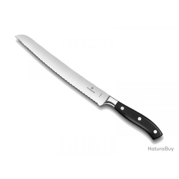 BEL2259 COUTEAU A PAIN VICTORINOX FORGE GRAND MAITRE LAME 23CM DENTEE MANCHE "POM" NEUF