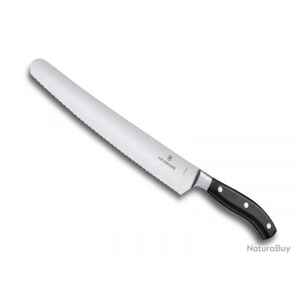 BEL2260 COUTEAU A PAIN VICTORINOX FORGE GRAND MAITRE LAME 26CM DENTEE MANCHE "POM" NEUF