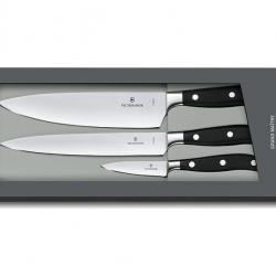 BEL2262 COFFRET DECOUPE VICTORINOX FORGE GRAND MAITRE 3 PIECES (office + a decouper + chef) NEUF