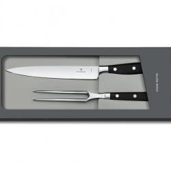 BEL2264 SET DECOUPE VICTORINOX FORGE GRAND MAITRE 2 PIECES (fourchette + couteau decoupe) "POM" NEUF