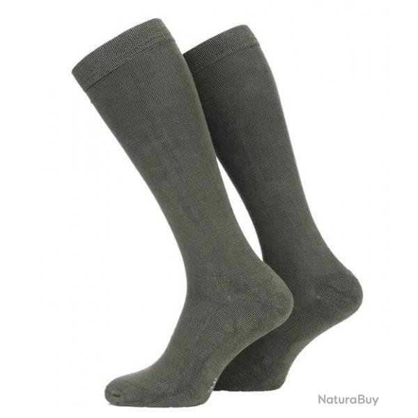 Chaussettes outdoor en bambou vert kaki