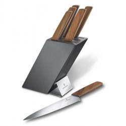 BEL2268 BLOC DE CUISINE VICTORINOX SWISS MODERN HETRE 6 PIECES (santoku, chef, decoupe...) NEUF