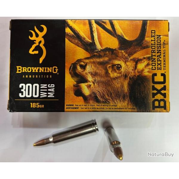 MUNITION BROWNING BXC CALIBRE 300 WIN MAG 185GR