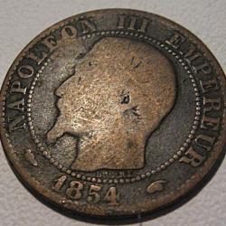 5 centimes Napoléon III  1854 A