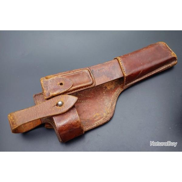 ETUI EN CUIR POUR CROSSE PISTOLET MAUSER C96 - ALLEMAGNE PREMIERE GUERRE MONDIALE Bon  1ere GM Allem