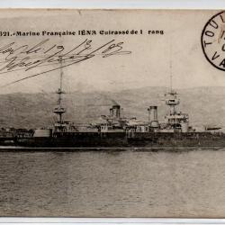 CPA - Marine Militaire Française " IENA" Cuirassé de 1er Rang  - N°1184
