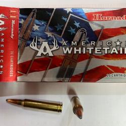 munition HORNADY AMERICAIN WHITETAIL CALIBRE 300 WIN MAG 150GR INTERLOCK