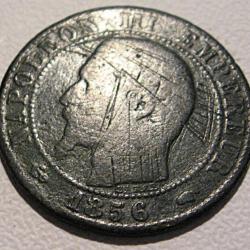 piece de 5 centimes Napoléon III 1856 BB