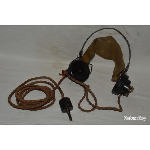 ECOUTEUR RADIO ANGLAISE DLR N 5 S-RADIO BRITISH 1939/1945-RESISTANCE-MAQUIS-SAS-PARACHUTAGE