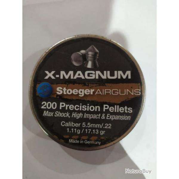 Plombs x-magnum 5.5 mm marque Stoeger airguns