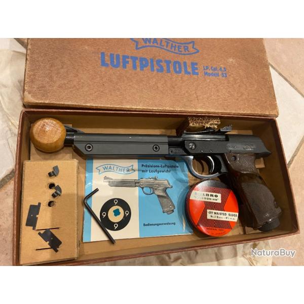 Pistolet air comprim Walther Luftpistole cal.4.5 mod 53