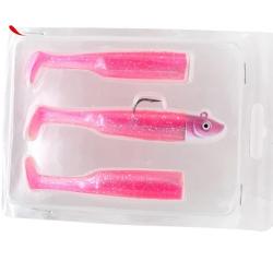 Leurre souple pré monter pour la peche en mer 9cm 30gr chartreux rose