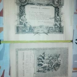 2 Affiches 1914-1918 Hommage à la Nation et Allocations Familiales au nom de M Sonnet