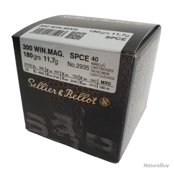 Balles S&B - Cal. 300 Win. Mag. SPCE - 40