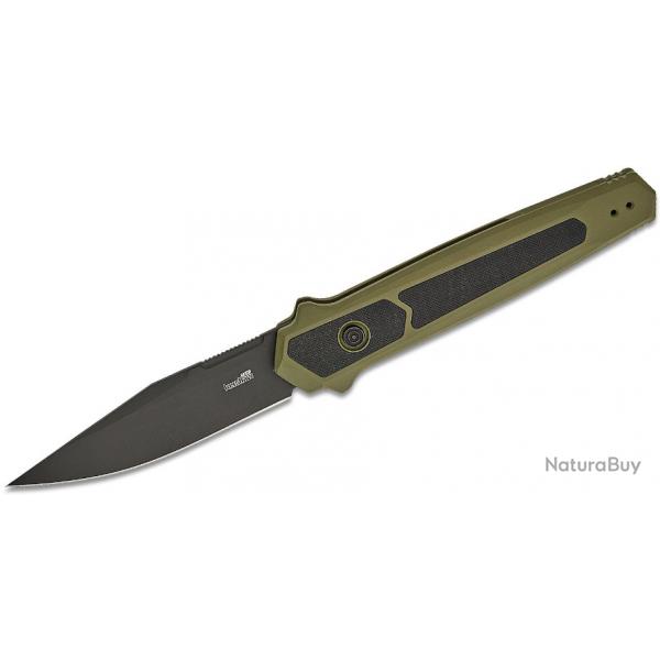 Couteau Pliant Auto Kershaw Launch 17 OLive Lame Acier CPM-MagnaCut Manche Alu Clip USA KS7951OLBLK