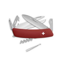 SZD07-Couteau suisse Swiza D07 Allmatt SZD07NM noir - SZD07ROM rouge