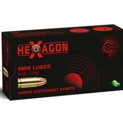 Cartouches GECO 9mm LUGER Hexagon 8.0g/124gr - lot de 500