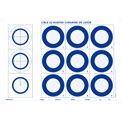 Cibles 22 hunter pour carabine de loisir 42 x 30 cm 100 cibles